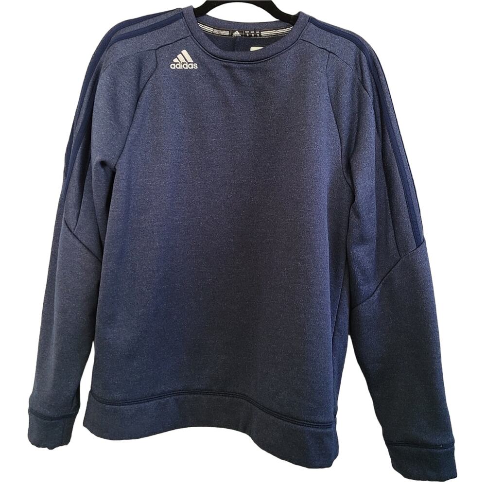 Adidas Essential Crew Men's Navy Blue Climawarm Sweatshirt SZ S